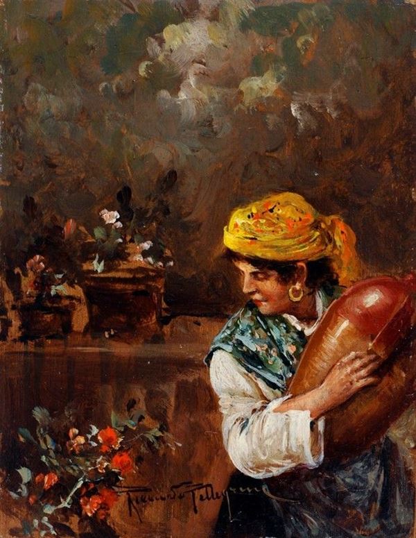 Riccardo Pellegrini - Donna con giara (La spagnola)