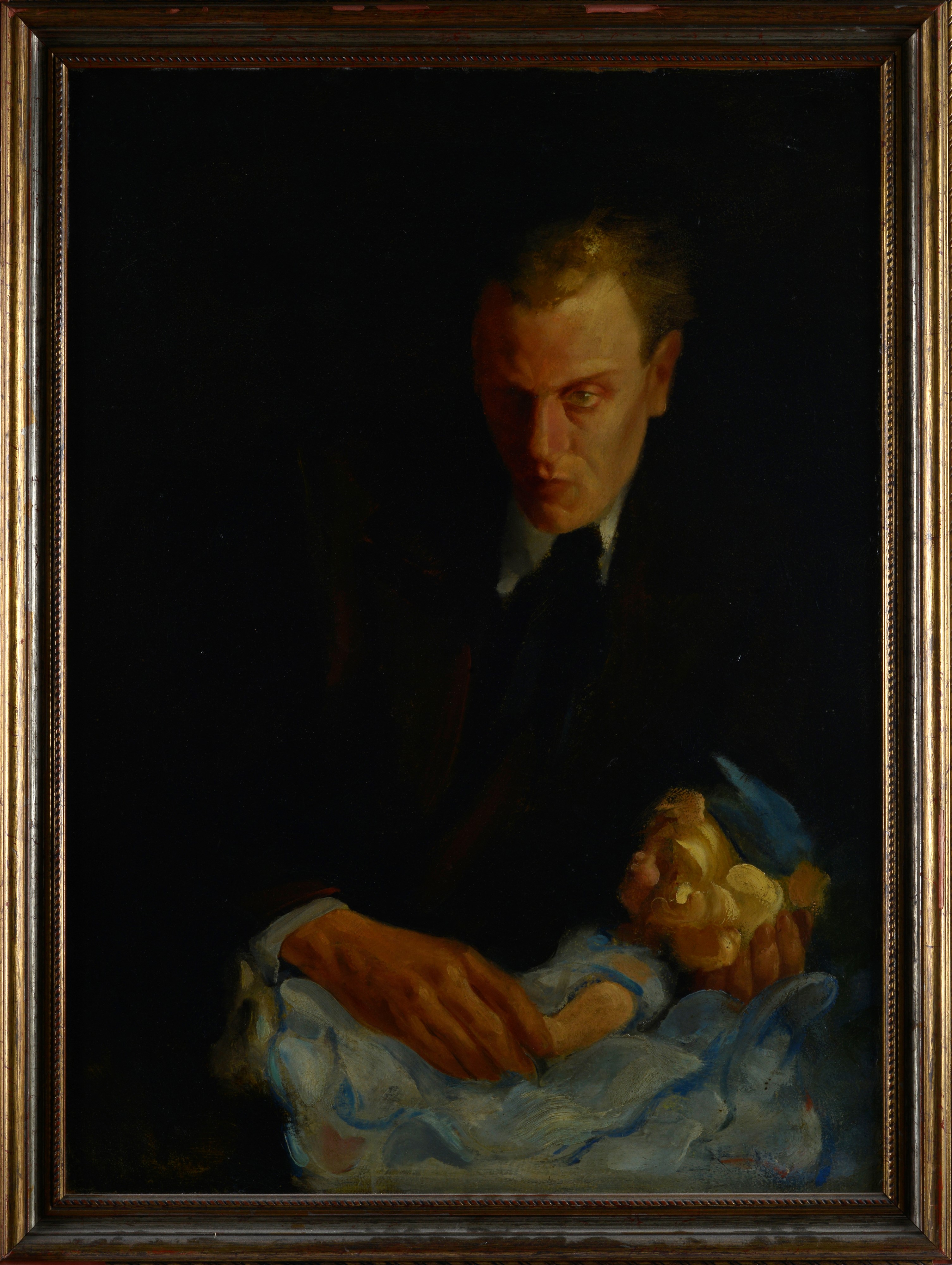 Ritratto di uomo con bambola