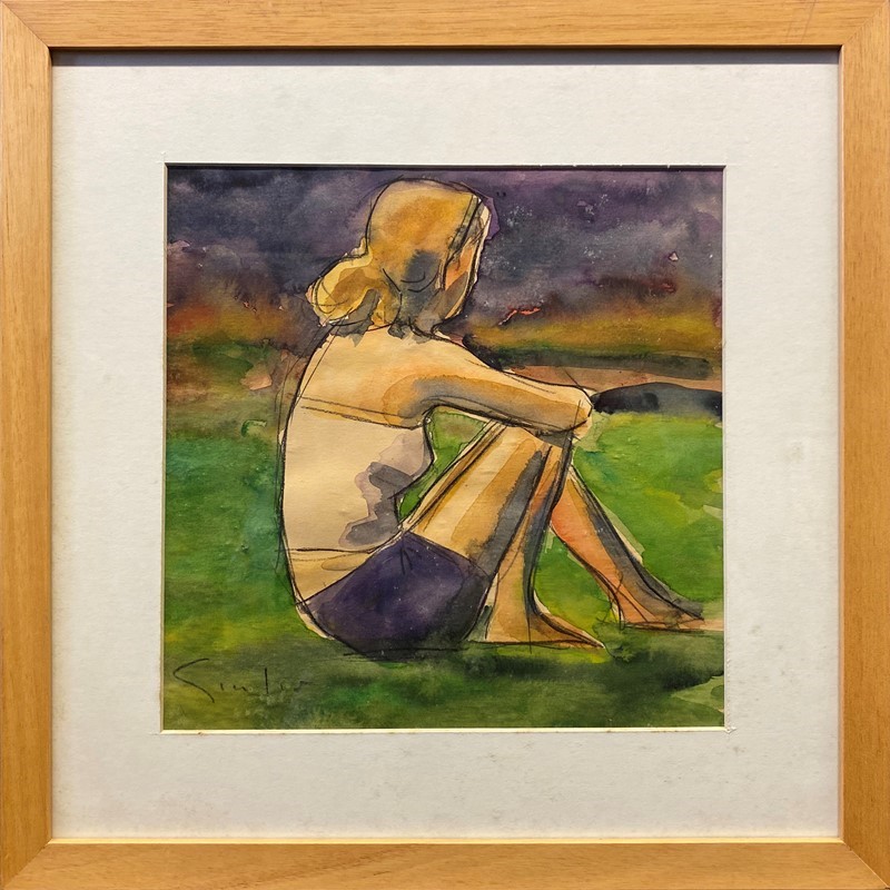 Anonimo, XX Sec. - Figure - Otto Acquerelli su Carta