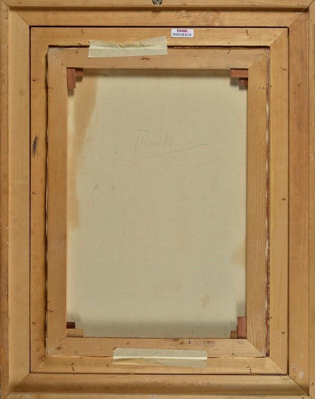 Natura morta con vaso di fiori e bottiglia