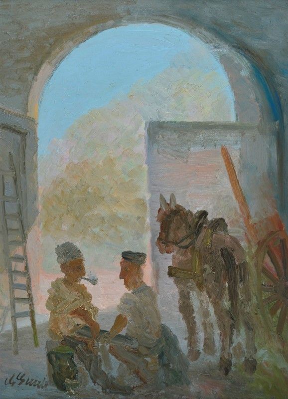Guido Guidi - Stalla con Cavallo e Stallieri