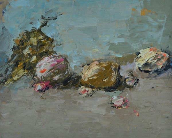 Sergio Scatizzi - Natura morta con uva bianca