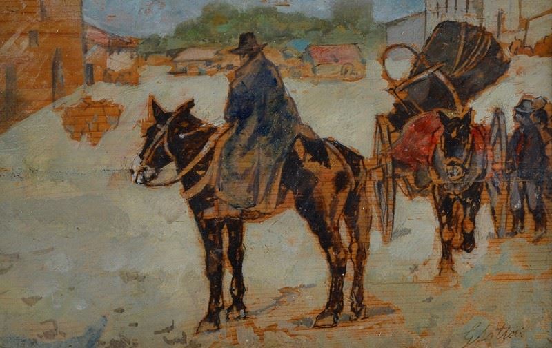 Attr. a Giovanni Fattori - Mercato