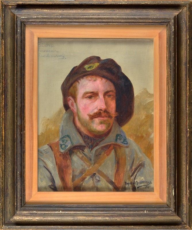 Ritratto di Chasseur des Alpes, olio su tela, 1917