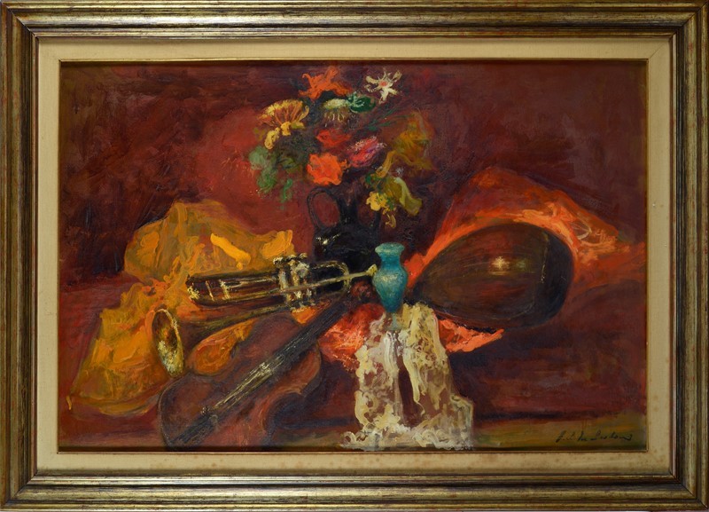 Osman Lorenzo De Scolari - Composizione, olio su tela