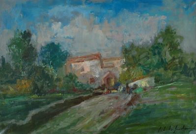Paesaggio, olio su tela (1970)