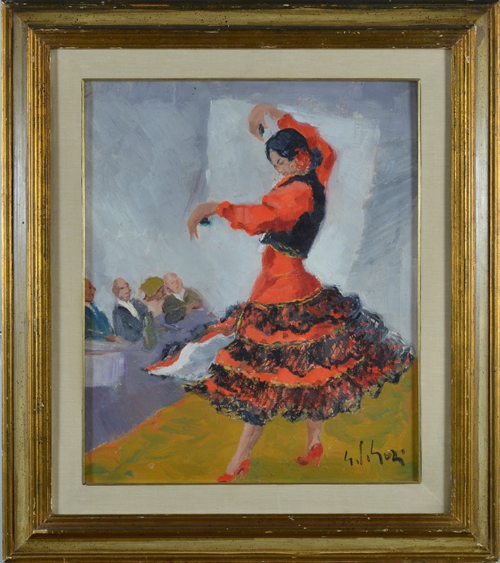 Gino Paolo Gori - Recita a Toledo, olio su tela