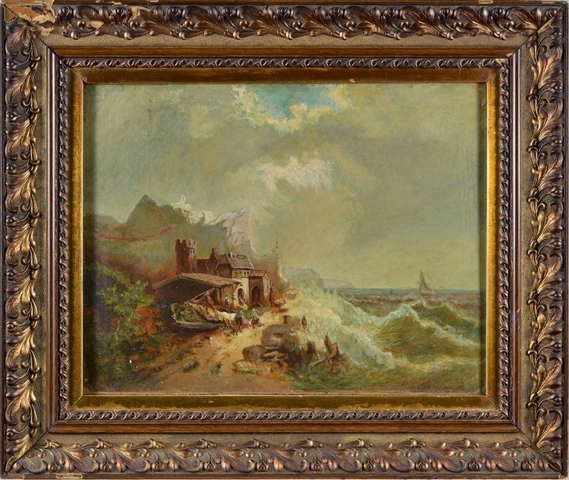 Marina con case di pescatori