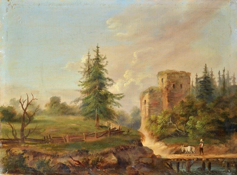 Anonimo, XIX Sec. - Paesaggio