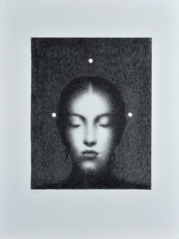 Omar Galliani - Berenice, litografia