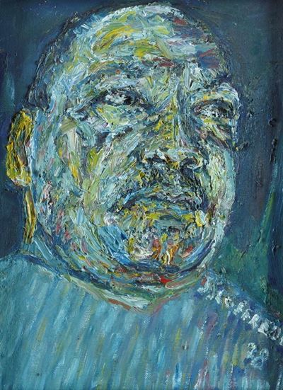 Martin Luther King, olio su cartone telato (1978)