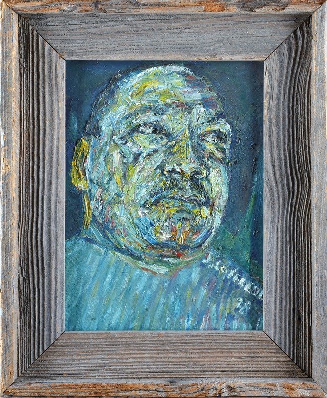 Silvio Loffredo - Martin Luther King, olio su cartone telato (1978)