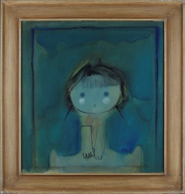 Giorgio Sansoni - Bambola - Olio, tempera e acquerello su carta
