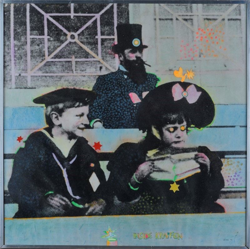 Luca Alinari - Senza titolo, tecnica mista su carta, 1971