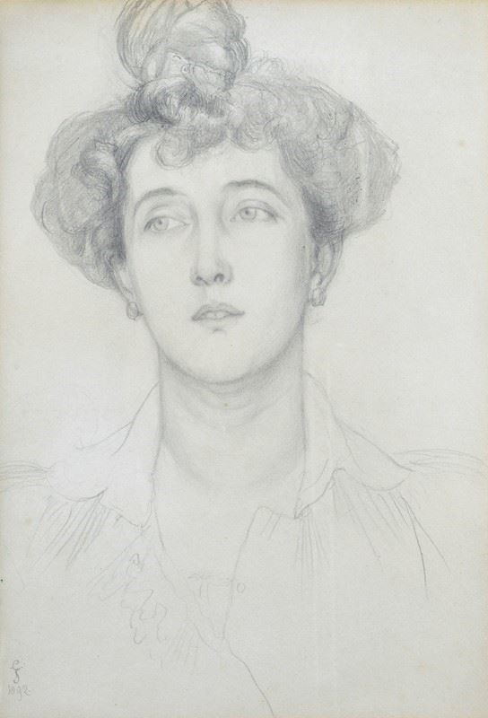 Scuola Francese, XIX Sec. - Volto Femminile