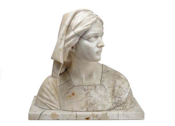 Busto di Beatrice  (Inizio, XX sec.)  - Alabastro - Asta ANTIQUARIATO E OGGETTI D'ARTE - Pananti Online