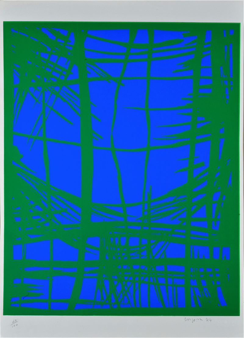 Antonio Corpora - Senza titolo, litografia (tiratura 49/100), 1974