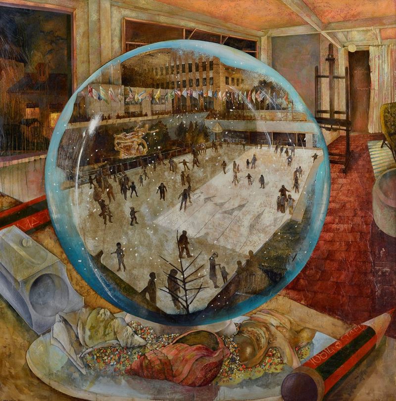 Giorgio Poppi - La palla di neve, olio su tela