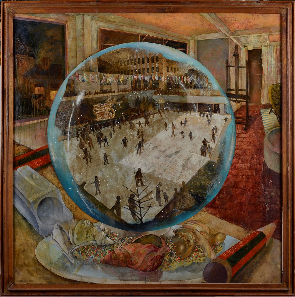 Giorgio Poppi - La palla di neve, olio su tela