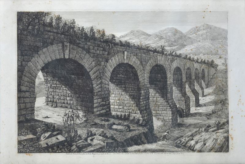 Luigi Rossini - Veduta del Ponte di Nona Fuori di Porta Maggiore