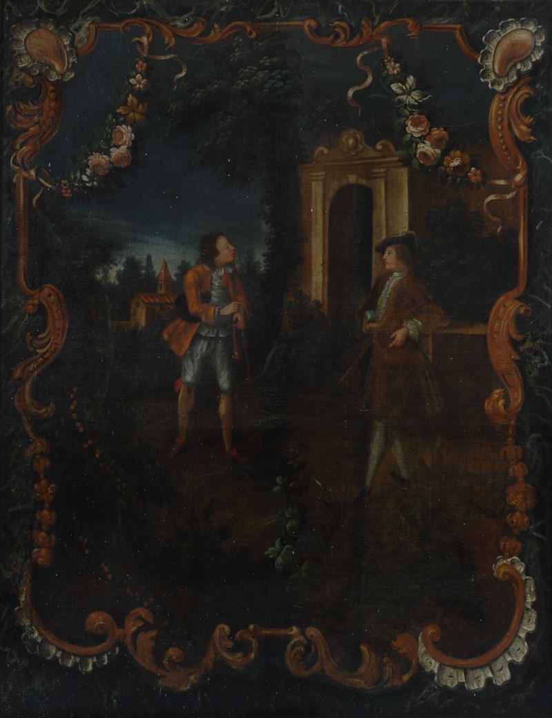 Due gentiluomini in giardino