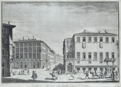 Veduta dei Palazzi dei Sig. March. Corsi e Viviani. T. 12