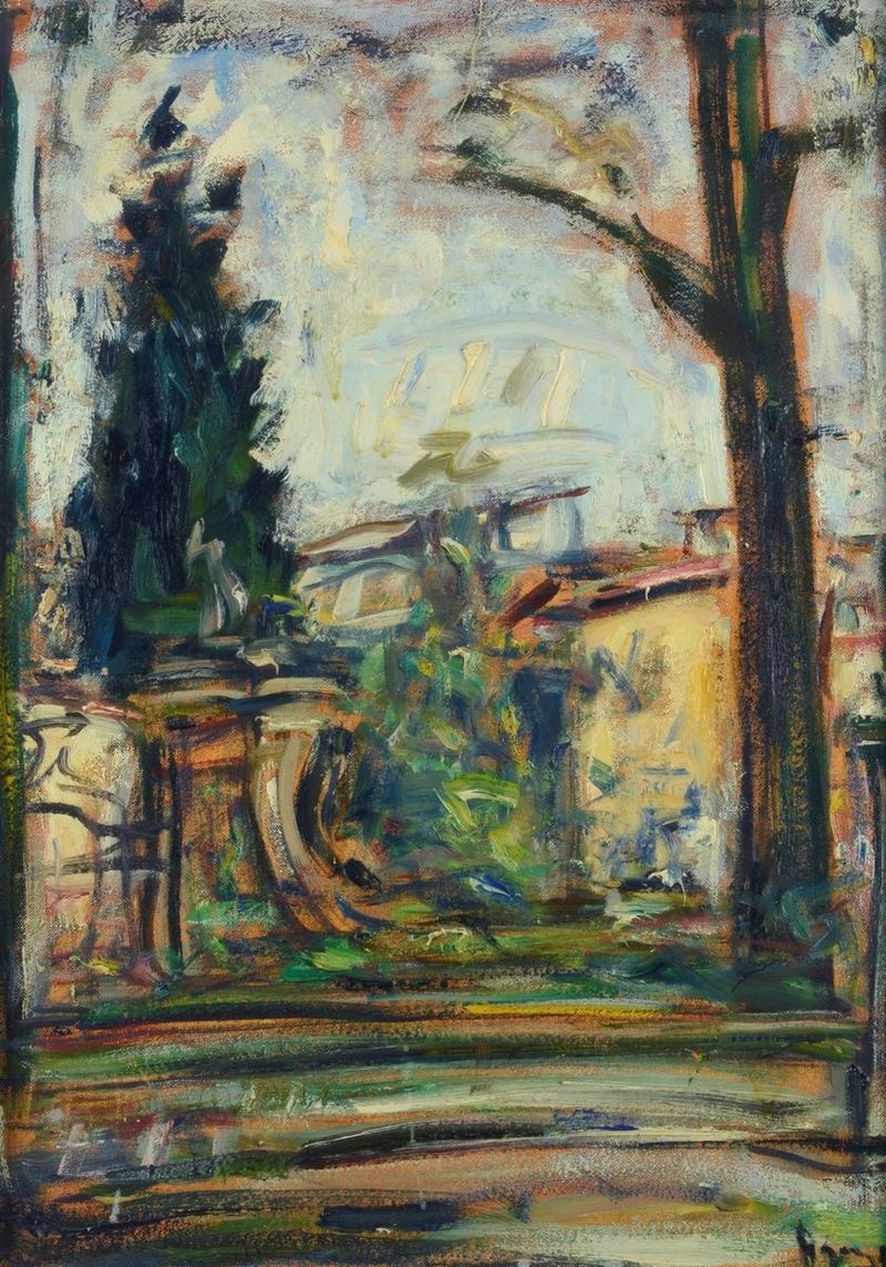 Enzo Pregno - Paesaggio con Alberi