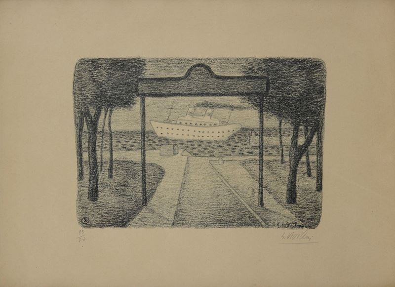 Giuseppe Viviani - Tavola X (dalla Cartella Romanzo Nero)