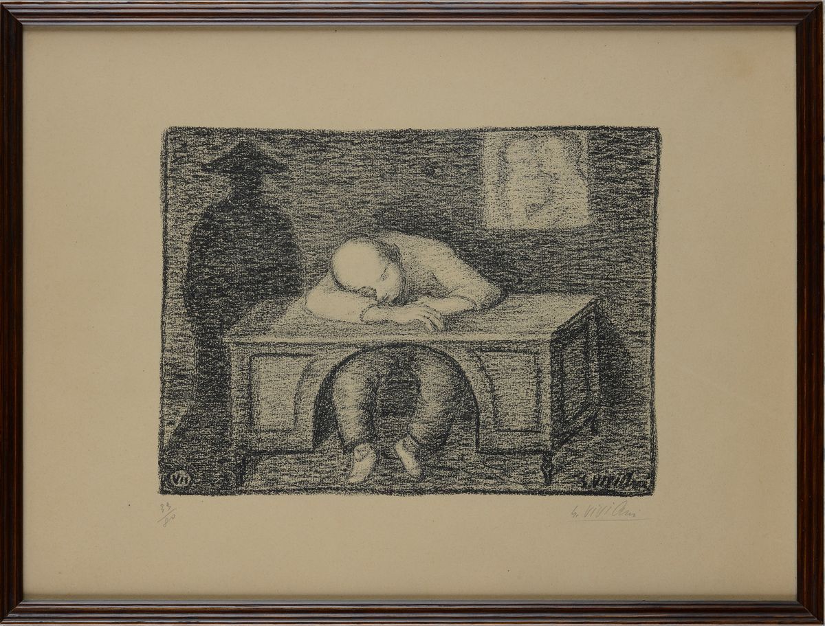 Giuseppe Viviani - Tavola VII (dalla Cartella Romanzo Nero)