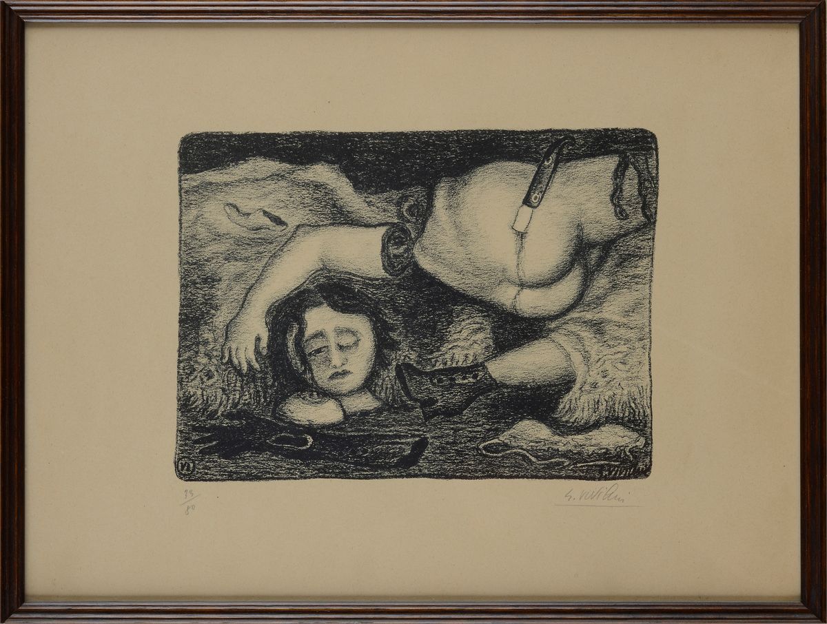 Giuseppe Viviani - Tavola Vi (dalla Cartella Romanzo Nero)