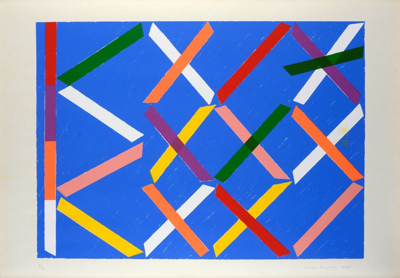 Piero Dorazio - Senza titolo. Litografia, 1987