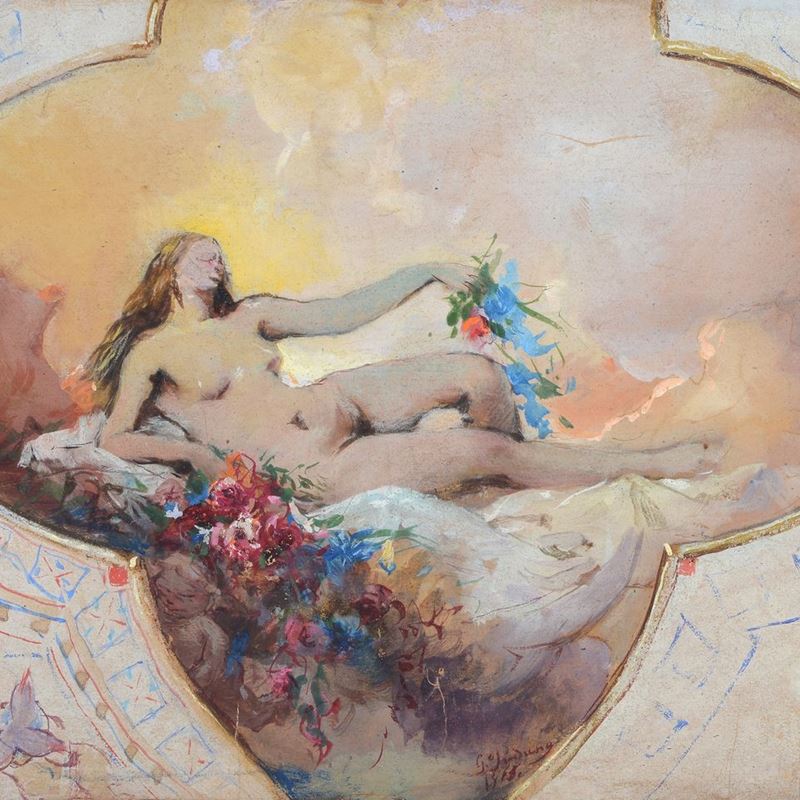 Gerolamo Induno - Flora