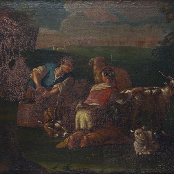 Anonimo, XVIII - XIX sec. - Pastori con armenti