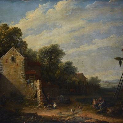Paesaggio Rurale con Figure