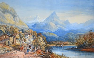 Paesaggio con Montagne