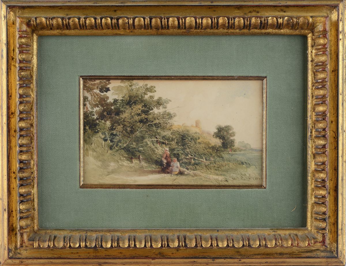 Paesaggio campestre con figure