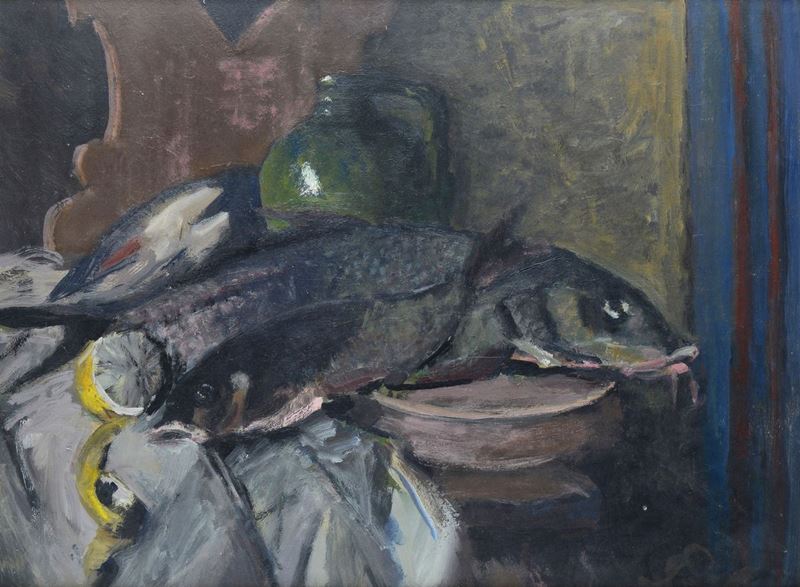 Paul Erbe - Natura Morta con Pesce