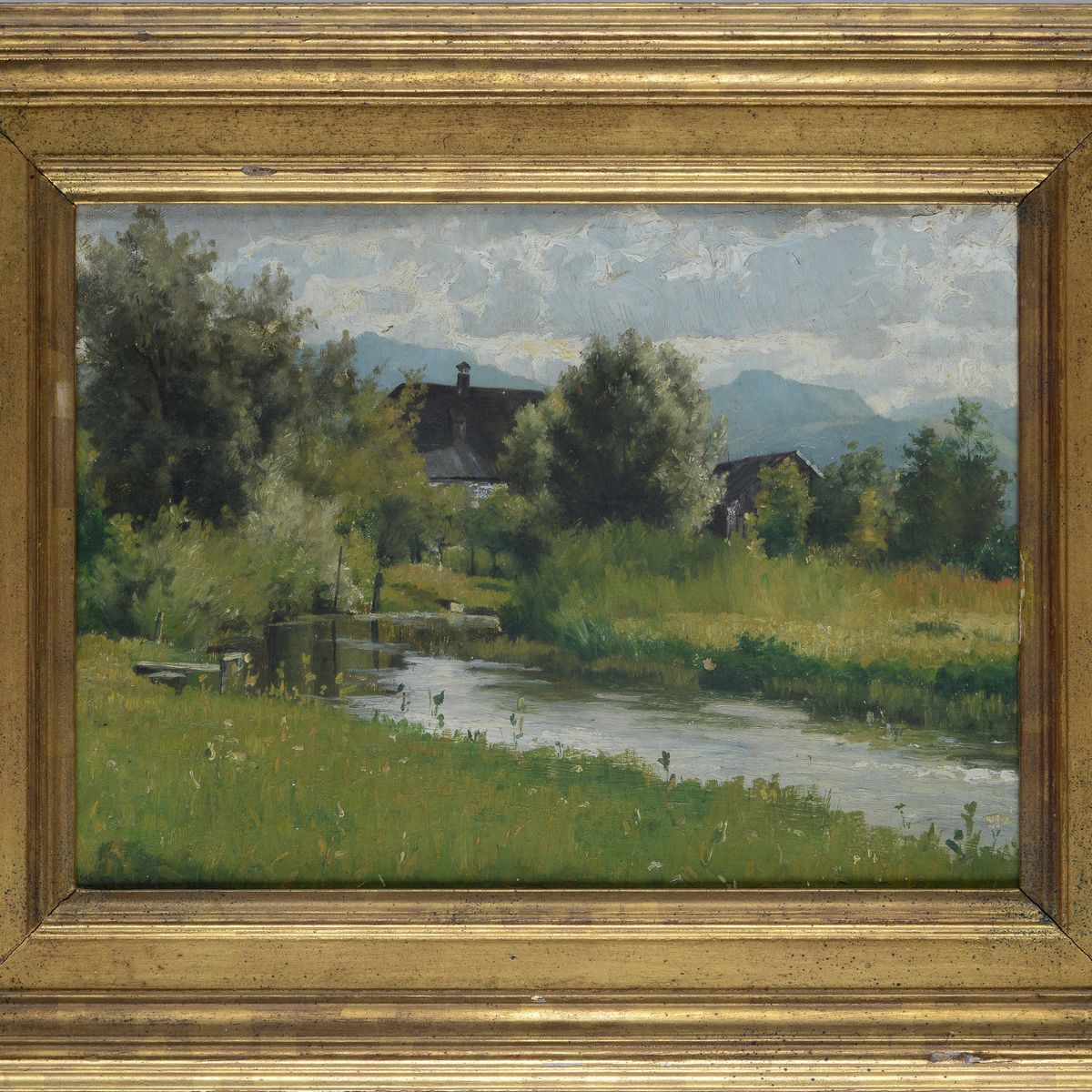 Anonimo, XIX Sec. - Paesaggio con Torrente