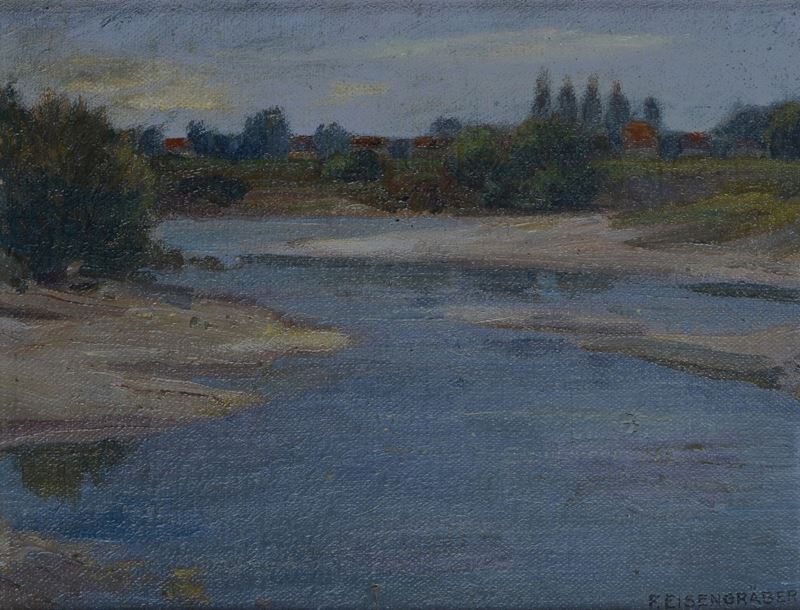 Karl Felix Eisengräber - Paesaggio Fluviale