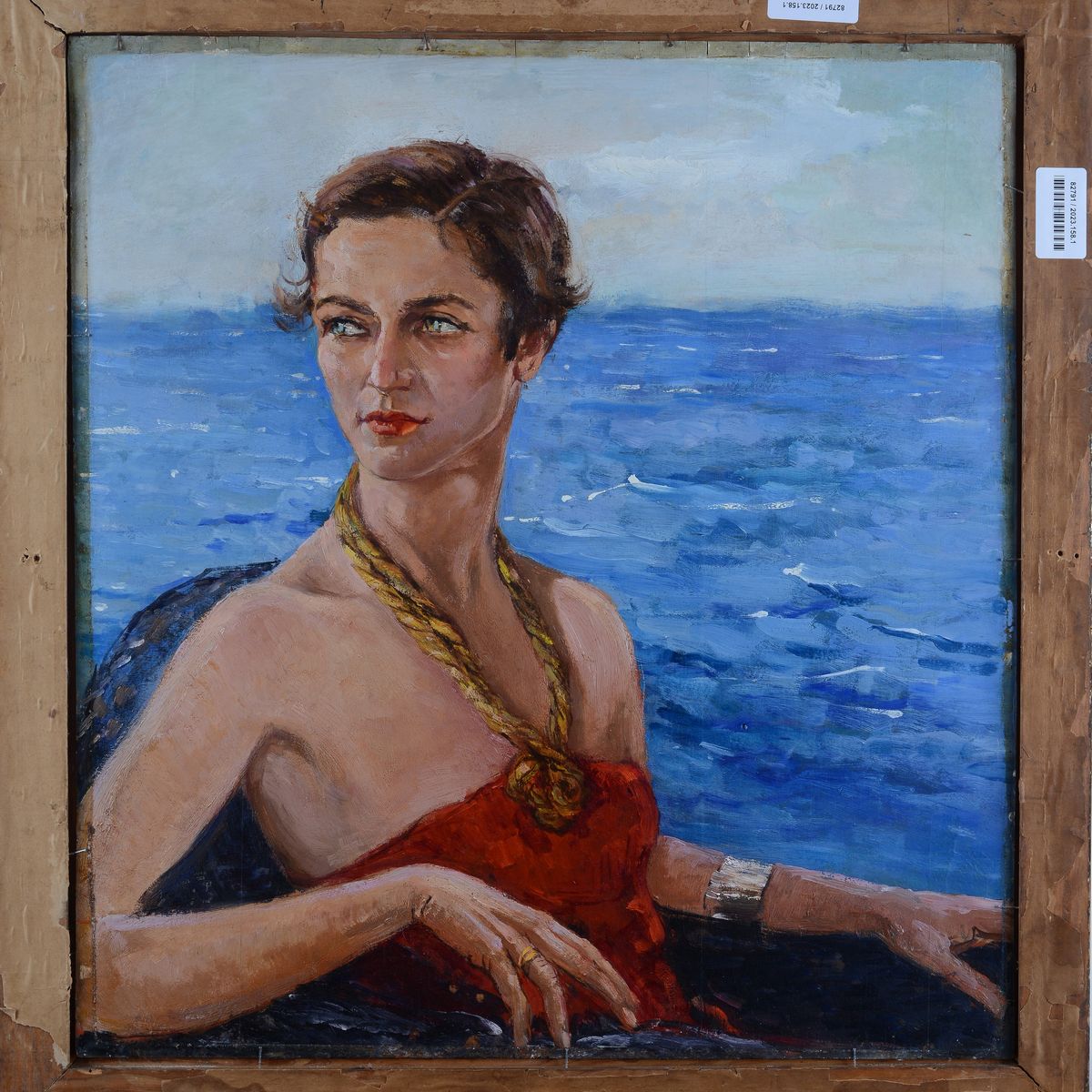 Pier Antonio Gariazzo - Vaso di Fiori (fronte) - Ritratto di Signora al Mare (verso)