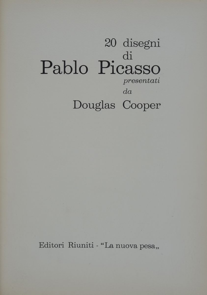 Pablo Picasso, Venti disegni (cartella con riproduzioni) / Douglas Cooper