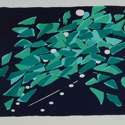 Alberi nella notte, litografia (1979)