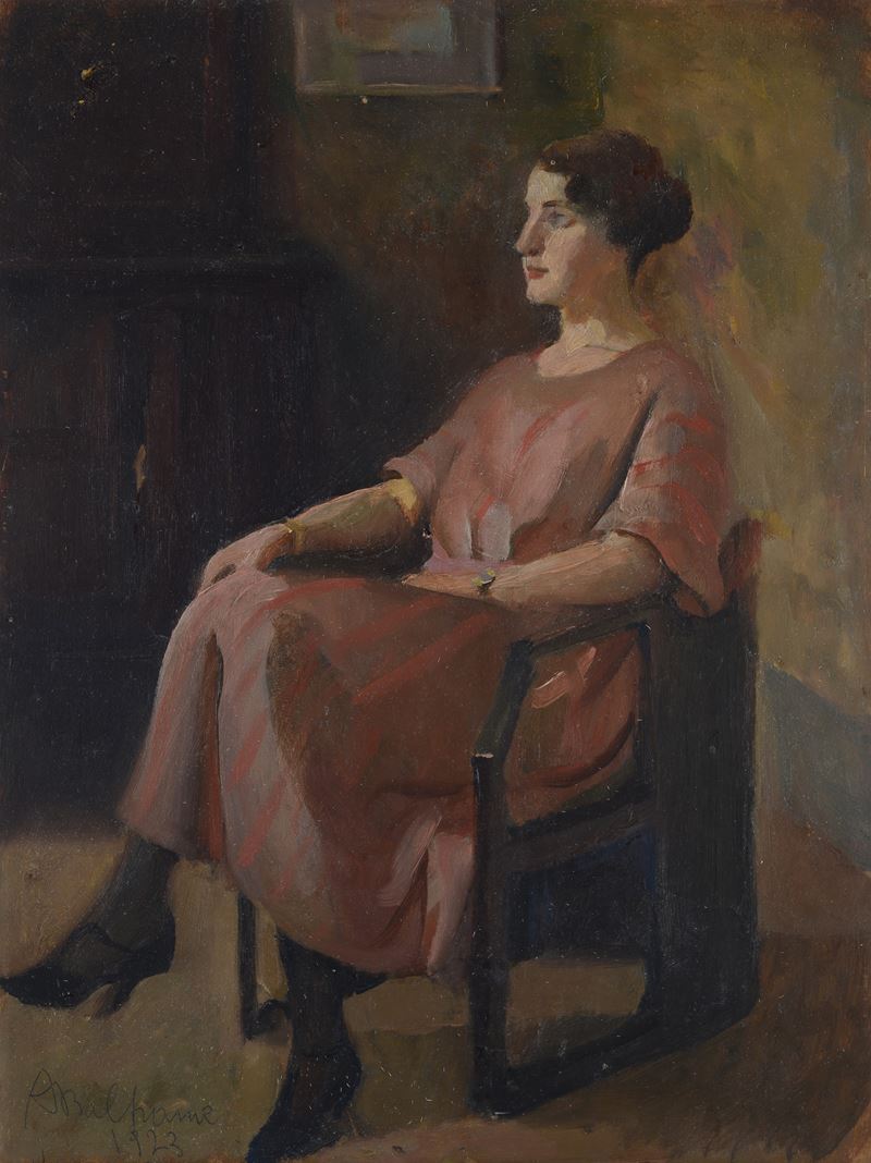 Achille Beltrame - Donna Seduta