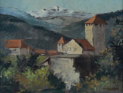 Paesaggio Montano con Chiesa