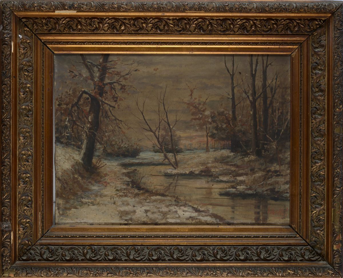 Anonimo, XX Sec. - Paesaggio Invernale