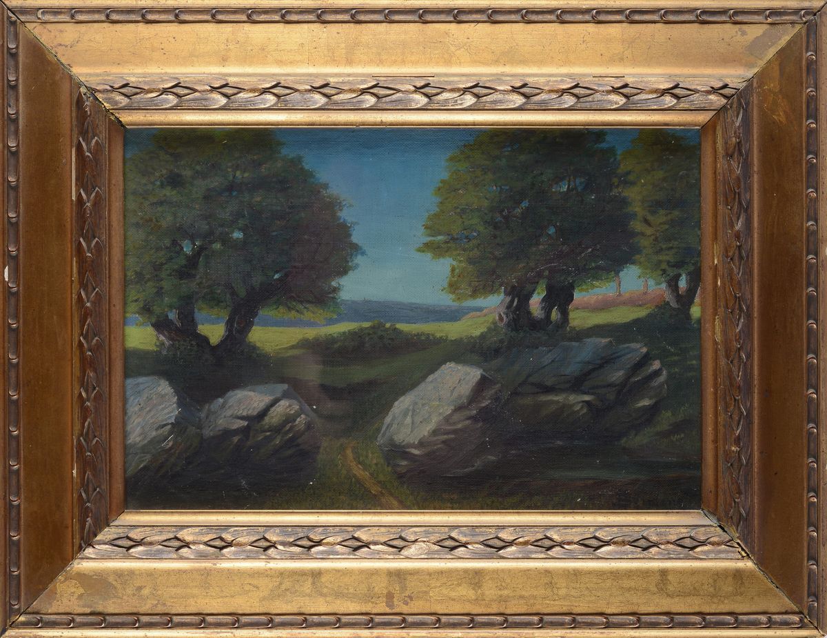 Anonimo, XX Sec. - Paesaggio con Alberi