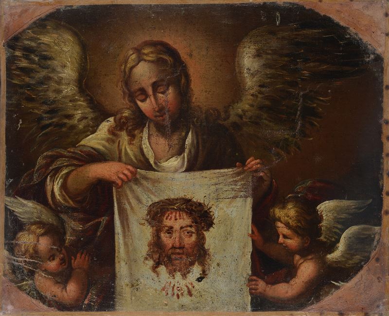 Scuola Italia Settentrionale, XVII Sec. - Angelo con Velo della Veronica