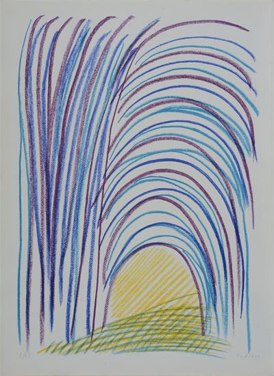 Tunnel in bleu (litografia, tiratura 1/99)