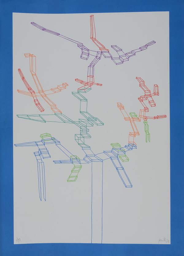 Achille Perilli : Systematic 1  (1975)  - Litografia - Asta GRAFICA ED EDIZIONI - Pananti Online