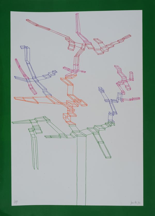 Achille Perilli : Systematic 2  (1975)  - Litografia - Asta GRAFICA ED EDIZIONI - Pananti Online
